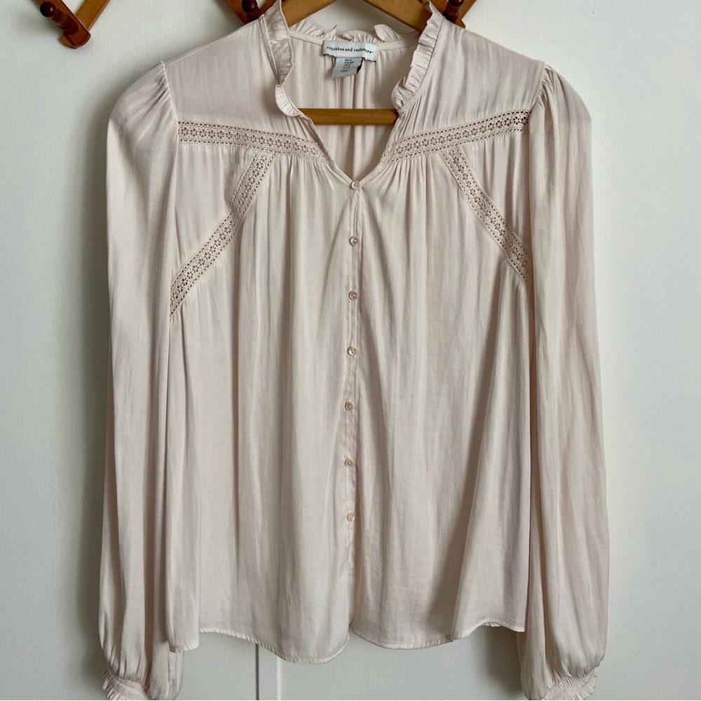 Soft Pink Women's Top Blouse - Picture 1 of 10